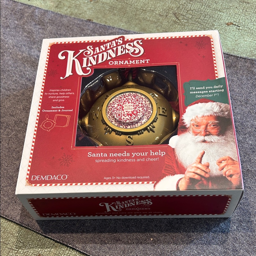 Demdaco Santa's Kindness Ornament - Red and Gold